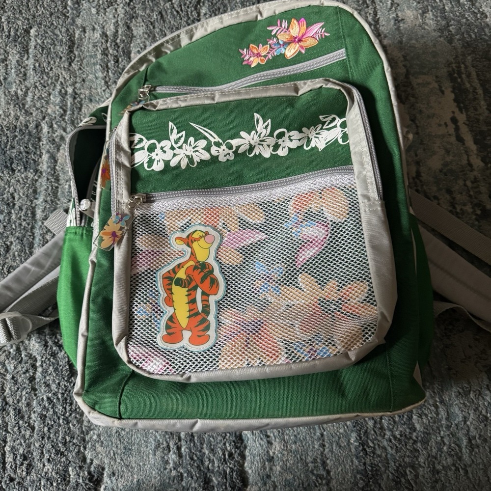 A Disney Tigger floral green backpack
